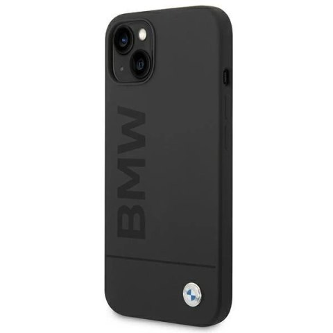 Etui na telefon BMW BMHMP14SSLBLBK do Apple iPhone 14 6,1" czarny/black hardcase Silicone Signature Logo Magsafe