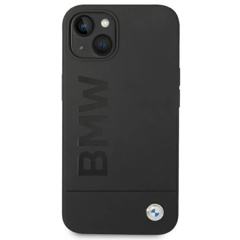 Etui na telefon BMW BMHMP14SSLBLBK do Apple iPhone 14 6,1" czarny/black hardcase Silicone Signature Logo Magsafe