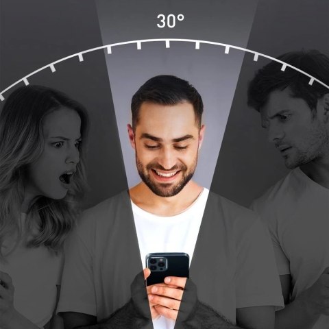 Baseus 2x szkło hartowane 0,3 mm Anti Spy z ramką na cały ekran iPhone 12 Pro / iPhone 12 (SGAPIPH61P-KS01) (case friendly)