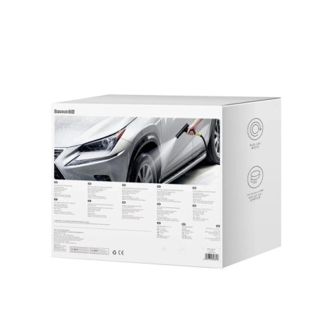 Baseus pistolet do mycia samochodu Baseus - zraszacz, myjka do auta 15 m - czarny (GF5)