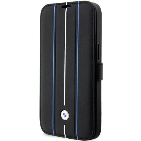 Etui BMW BMBKP14L22RVSK do Apple iPhone 14 Pro 6,1" bookcase Leather Stamp Blue Lines