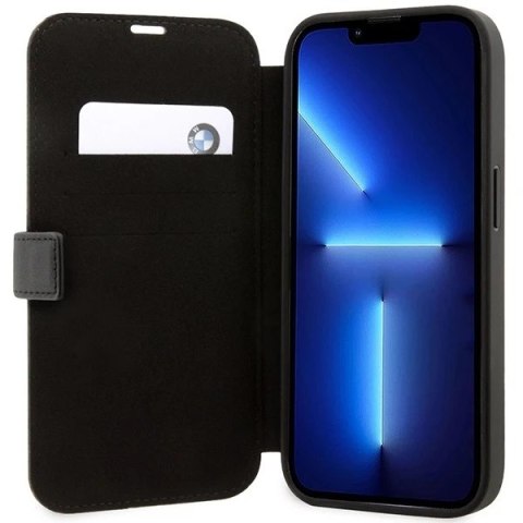 Etui BMW BMBKP14L22RVSK do Apple iPhone 14 Pro 6,1" bookcase Leather Stamp Blue Lines