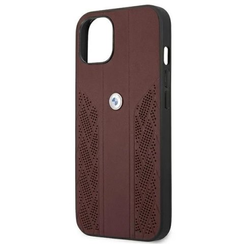 Etui BMW BMHCP13MRSPPR do Apple iPhone 13 6,1" hardcase Leather Curve Perforate