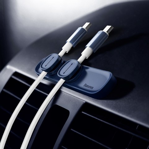 Organizer kabli Baseus Peas, magnetyczny na kabel kable (niebieski)