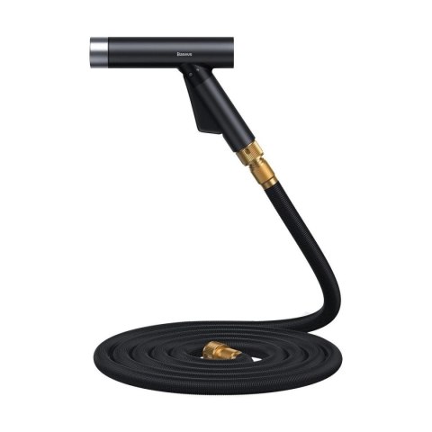 Wąż z dyszą Baseus Simple Life do mycia samochodu, 15 m ze strumieniem wody (czarny)