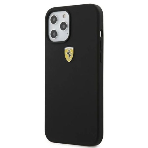 Etui na telefon Ferrari iPhone 12 Pro Max 6,7" czarny/black hardcase On Track Silicone