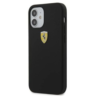 Etui na telefon Ferrari iPhone 12 mini 5,4" czarny/black hardcase On Track Silicone