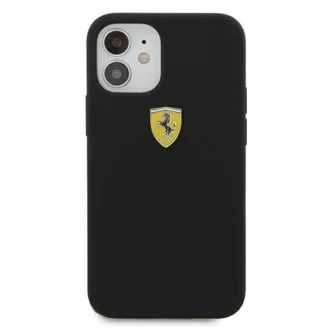 Etui na telefon Ferrari iPhone 12 mini 5,4" czarny/black hardcase On Track Silicone