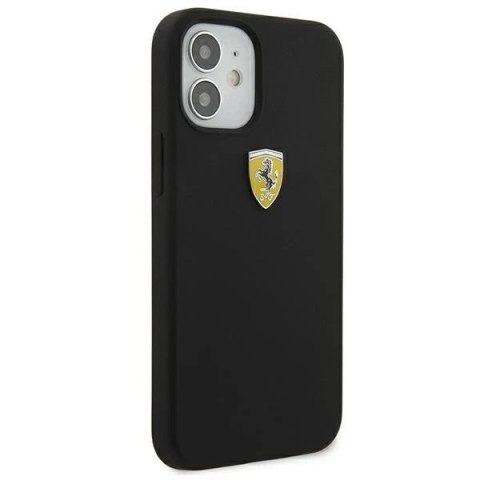 Etui na telefon Ferrari iPhone 12 mini 5,4" czarny/black hardcase On Track Silicone