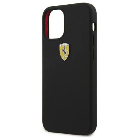 Etui na telefon Ferrari iPhone 12 mini 5,4" czarny/black hardcase On Track Silicone