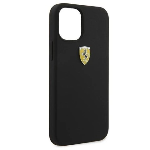 Etui na telefon Ferrari iPhone 12 mini 5,4" czarny/black hardcase On Track Silicone