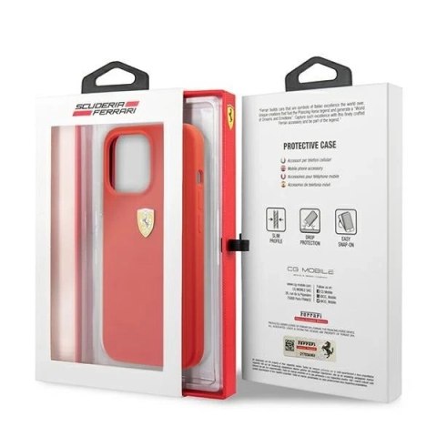 Etui na telefon Ferrari iPhone 13 Pro / 13 6,1" czerwony/red hardcase Silicone