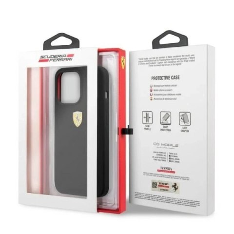 Etui na telefon Ferrari iPhone Phone 13 Pro / 13 6,1" czarny/black hardcase Silicone MagSafe