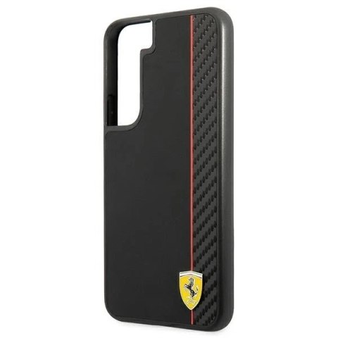 Tui na telefon Ferrari Hardcase do Samsung Galaxy S22 czarny/black hardcase On Track Carbon Stripe