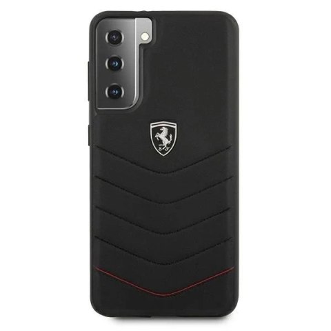 Etui na telefon Ferrari Hardcase do Samsung Galaxy S21 Plus czarny/black hardcase Off Track Quilted