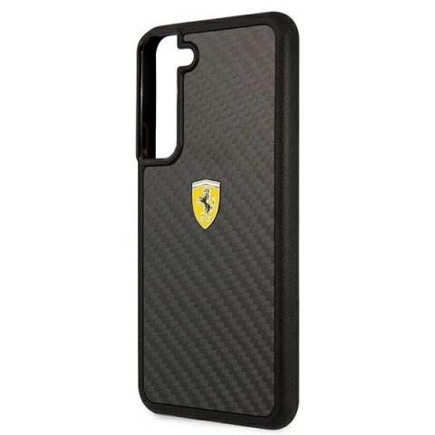 Etui na telefon Ferrari Hardcase do Samsung Galaxy S22 czarny/black hardcase On Track Real Carbon