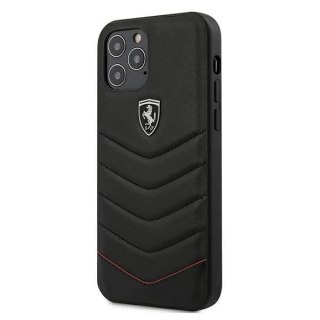 Etui na telefon Ferrari iPhone 12 Pro Max 6,7" czarny/black hardcase Off Track Quilted