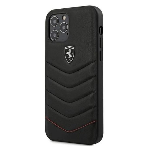 Etui na telefon Ferrari iPhone 12 Pro Max 6,7" czarny/black hardcase Off Track Quilted
