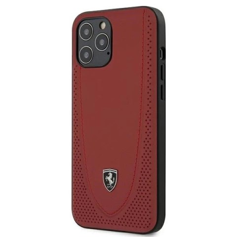 Etui na telefon Ferrari iPhone 12 Pro Max 6,7" czerwony/red hardcase Off Track Perforated