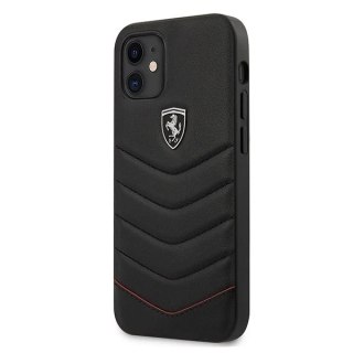 Etui na telefon Ferrari iPhone 12 mini 5,4" czarny/black hardcase Off Track Quilted
