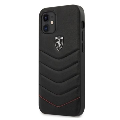 Etui na telefon Ferrari iPhone 12 mini 5,4" czarny/black hardcase Off Track Quilted