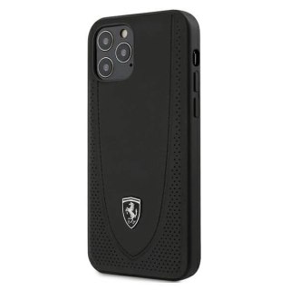 Etui na telefon Ferrari iPhone 12/12 Pro 6,1" czarny/black hardcase Off Track Perforated