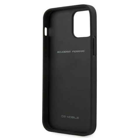 Etui na telefon Ferrari iPhone 12/12 Pro 6,1" czarny/black hardcase Off Track Perforated