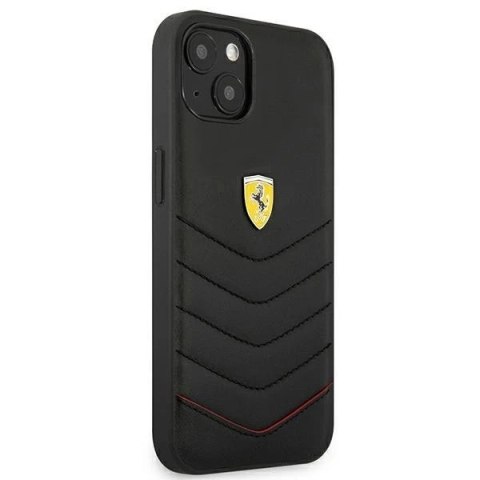Etui na telefon Ferrari iPhone 13 mini 5,4" czarny/black hardcase Off Track Quilted