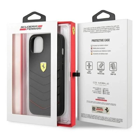 Etui na telefon Ferrari iPhone 13 mini 5,4" czarny/black hardcase Off Track Quilted