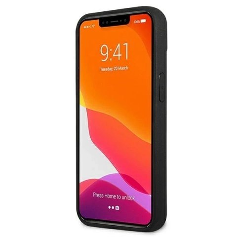 Etui na telefon Ferrari iPhone 13 mini 5,4" czarny/black hardcase On Track Real Carbon