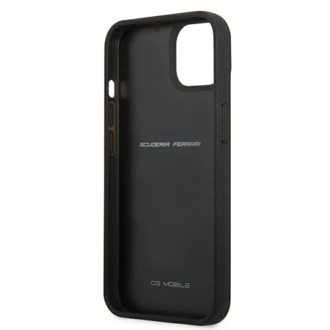 Etui na telefon Ferrari iPhone 13 mini 5,4" czarny/black hardcase On Track Real Carbon