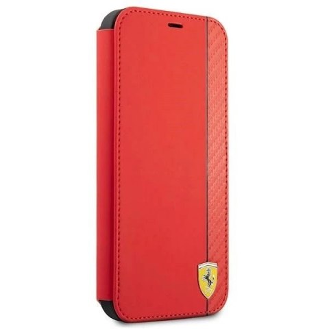 Etui na telefon Ferrari iPhone 13 mini 5,4" czerwony/red book On Track Carbon Stripe