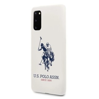 Etui na telefon US Polo Silicone Collection do Samsung Galaxy S20 biały/white