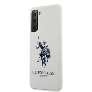 Etui na telefon US Polo Silicone Logo do Samsung Galaxy S21 Plus biały/white