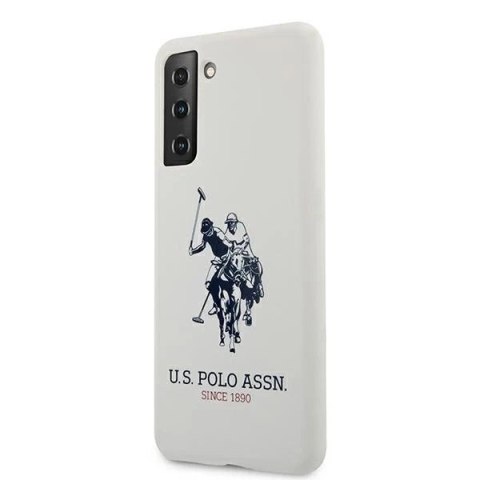 Etui na telefon US Polo Silicone Logo do Samsung Galaxy S21 Plus biały/white