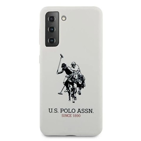 Etui na telefon US Polo Silicone Logo do Samsung Galaxy S21 Plus biały/white