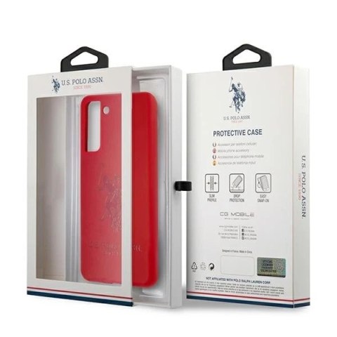 Etui na telefon US Polo Silicone On Tone do Samsung Galaxy S21 czerwony/red