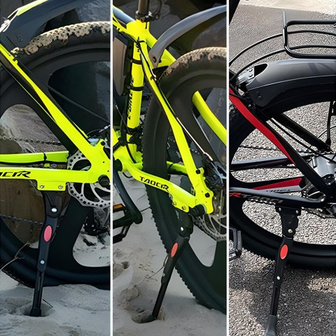 Stopka rowerowa Metalowy nóżka podpórka do roweru stojak rowerowy podpórka z regulacją długości do tylnej ramy Czarna