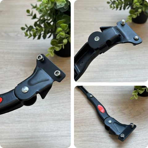 Stopka rowerowa Metalowy nóżka podpórka do roweru stojak rowerowy podpórka z regulacją długości do tylnej ramy Czarna