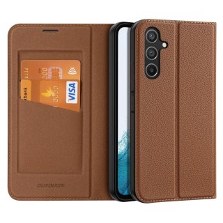 Dux Ducis Skin X2 etui do Samsung Galaxy A54 5G pokrowiec z klapką portfel podstawka brązowe