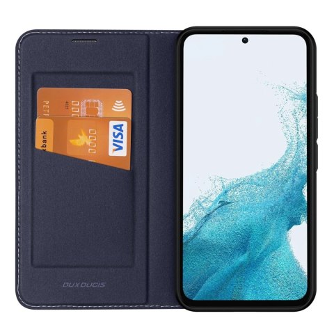 Dux Ducis Skin X2 etui do Samsung Galaxy A54 5G pokrowiec z klapką portfel podstawka niebieskie