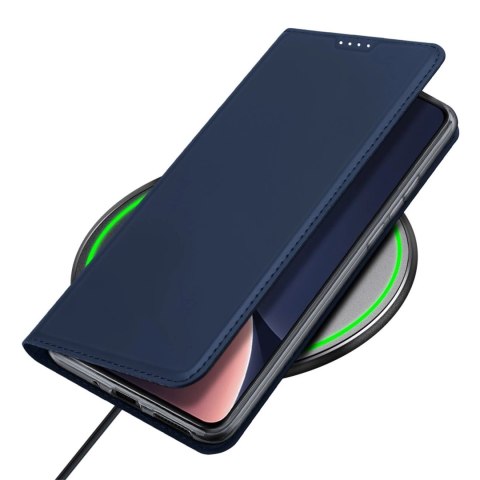 Dux Ducis Skin Pro etui Xiaomi 13 pokrowiec z klapką portfel na kartę podstawka niebieskie
