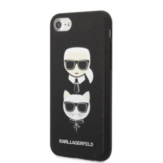 Etui Karl Lagerfeld KLHCI8SAKICKCBK do iPhone 7/8 / SE 2020 / SE 2022 hardcase Saffiano Karl&Choupette Head