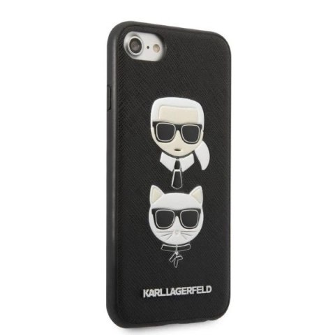 Etui Karl Lagerfeld KLHCI8SAKICKCBK do iPhone 7/8 / SE 2020 / SE 2022 hardcase Saffiano Karl&Choupette Head
