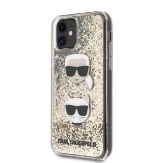 Etui Karl Lagerfeld KLHCN61KCGLGO do iPhone 11 / Xr 6,1" hardcase Liquid Glitter Karl&Choupette