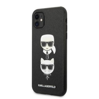 Etui Karl Lagerfeld KLHCN61SAKICKCBK do iPhone 11/ XR 6,1" hardcase Saffiano Ikonik Karl&Choupette Head