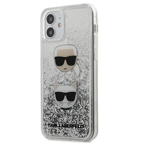 Etui Karl Lagerfeld KLHCP12SKCGLSL iPhone 12 mini 5,4" hardcase Liquid Glitter Karl&Choupette