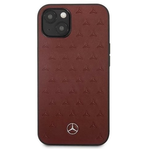 Etui Mercedes MEHCP13SPSQRE do iPhone 13 mini 5,4" czerwony/red hardcase Leather Stars Pattern