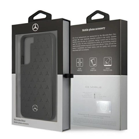 Etui Mercedes MEHCS22SPSQBK do Samsung Galaxy S22 S901 hardcase Leather Stars Pattern