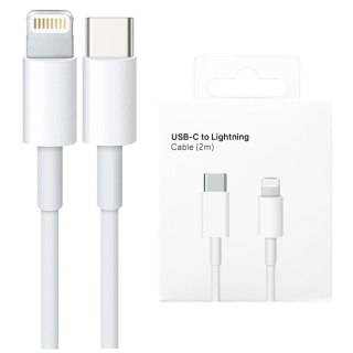 Kabel USB-C do Lightning do Apple iPhone iPad iPod 20W 2m BOX Biały